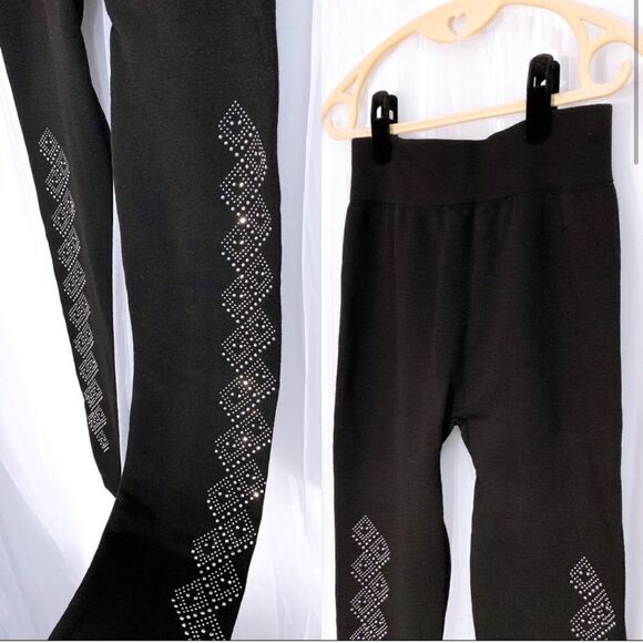 Super Thick Sweater Leggings Fleece Cubic Small - Picture 2 of 3